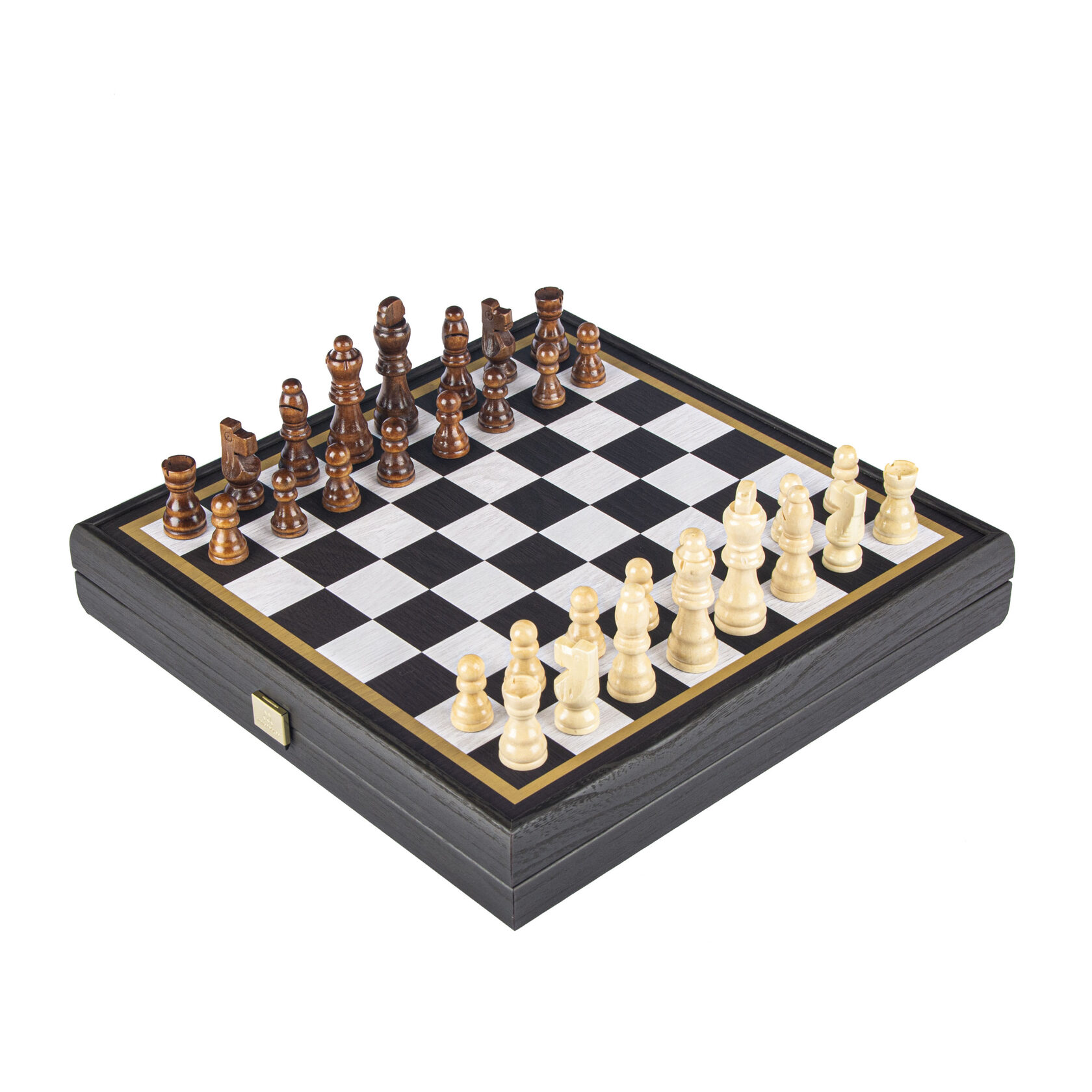 Chess/Backgammon/Ludo/Snakes Шахматы/нарды/лудо/змеи, 34х34см, цвет черный и слоновая кость
