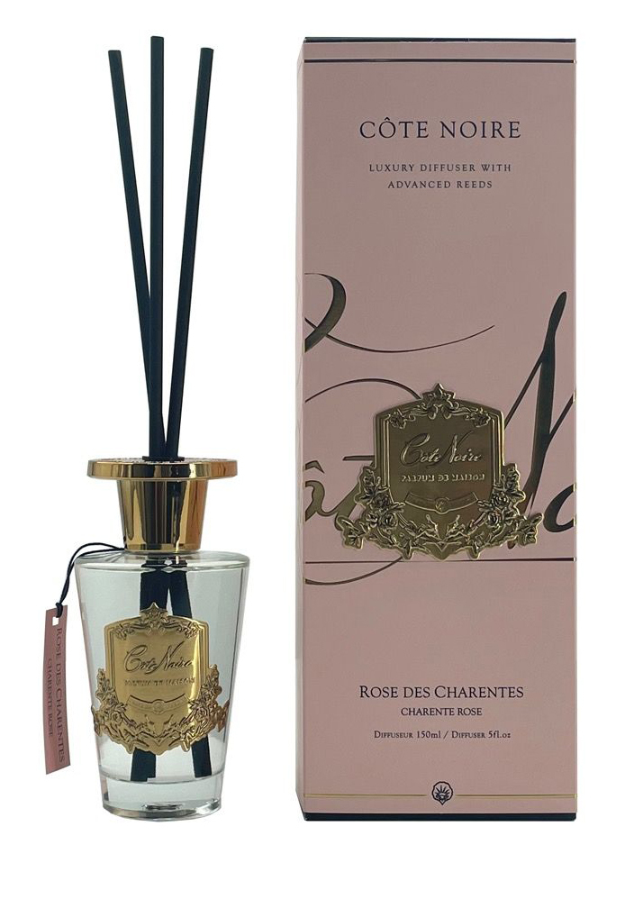 CHARENTE ROSE Диффузор, золотой декор, 150 мл, ВхШхД 30х10,5х10,5 см
