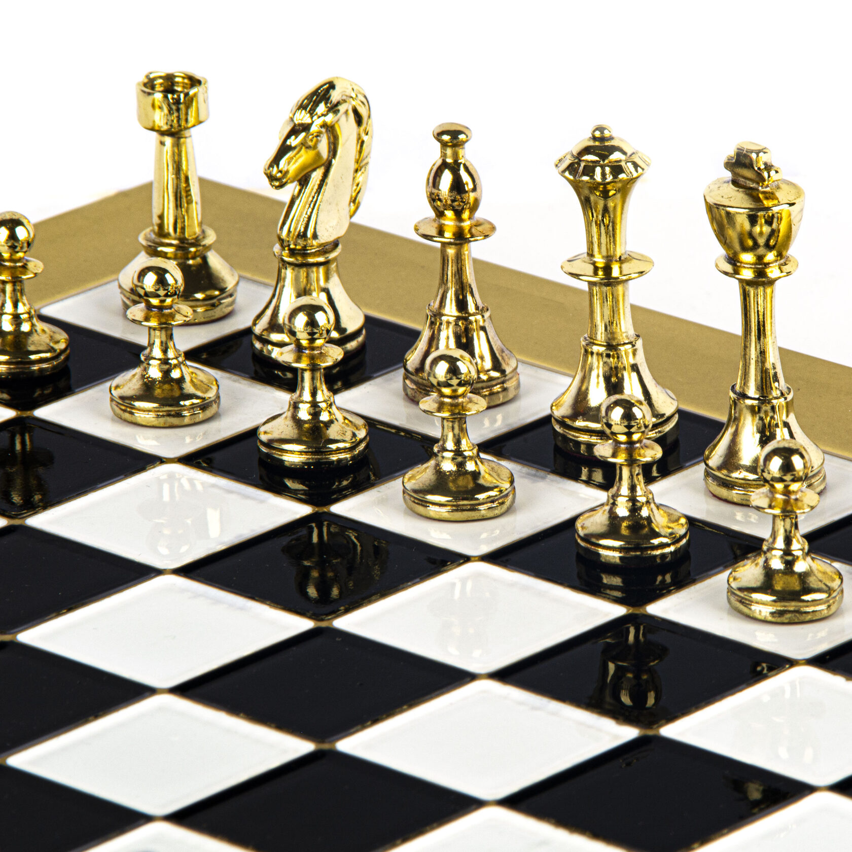 CLASSIC METAL CHESSШахматы классические, 36х36 см, золото с серебром, металл