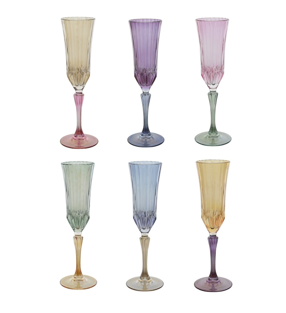 ADA FLUTНабор фужеров для шампанского 6шт, хрусталь, H 24,7