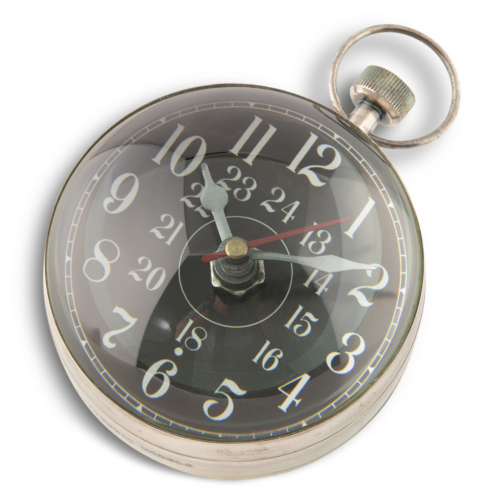 Часы Eye of Time AUTHENTIC MODELS, диам 10 Н 11,5 см, латунь, отделка серебро