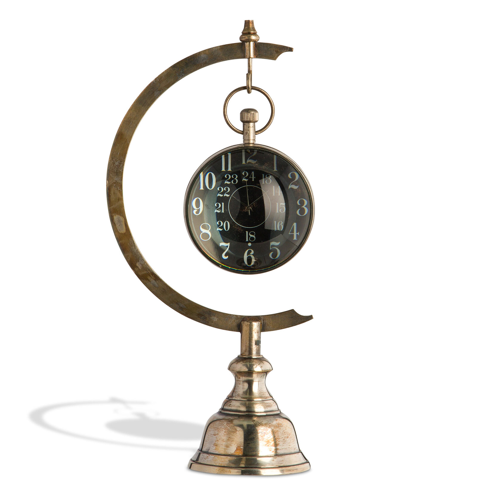 Часы Eye of Time AUTHENTIC MODELS, диам 10 Н 11,5 см, латунь, отделка серебро