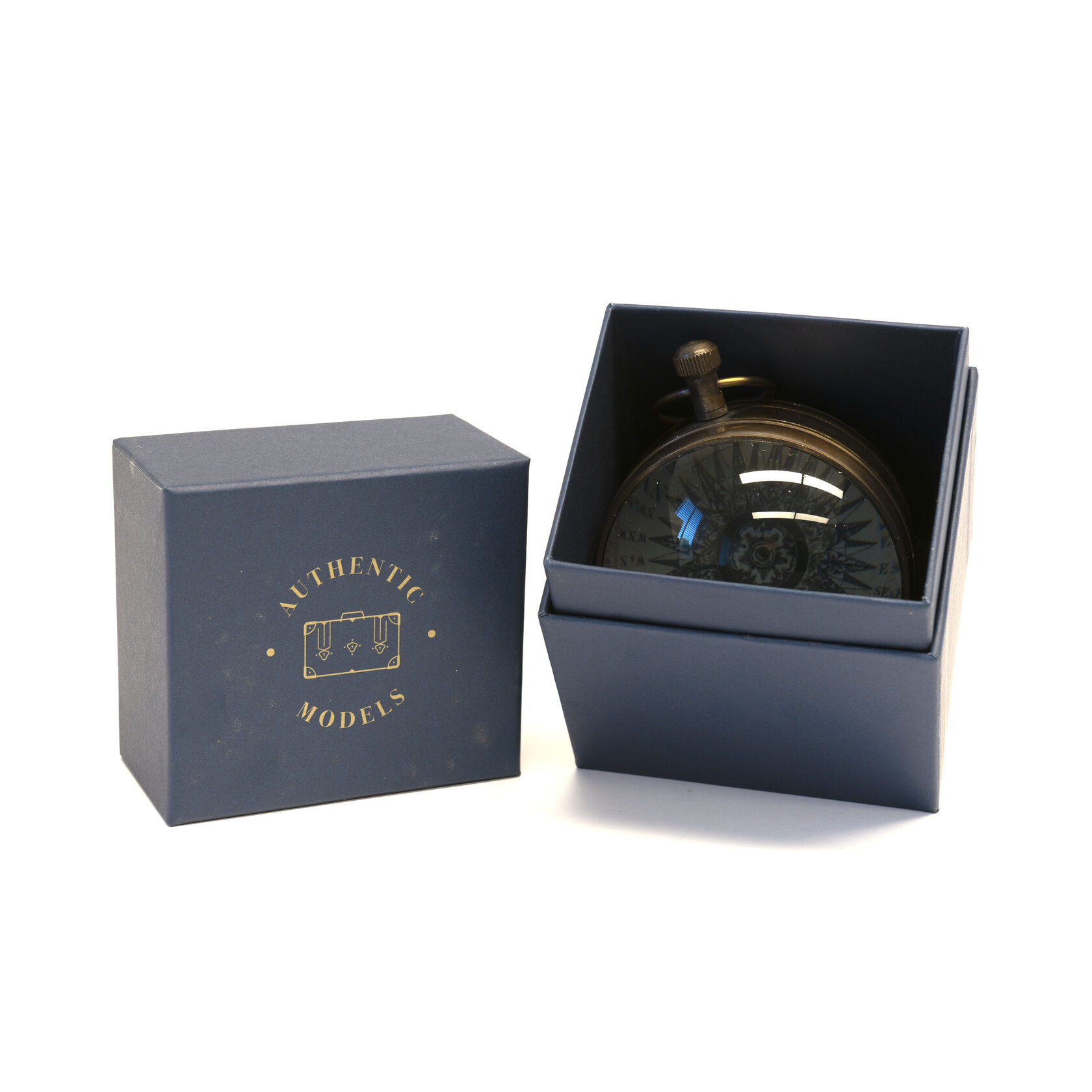 Часы Eye of Time AUTHENTIC MODELS, диам 10 Н 11,5 см, латунь, отделка серебро
