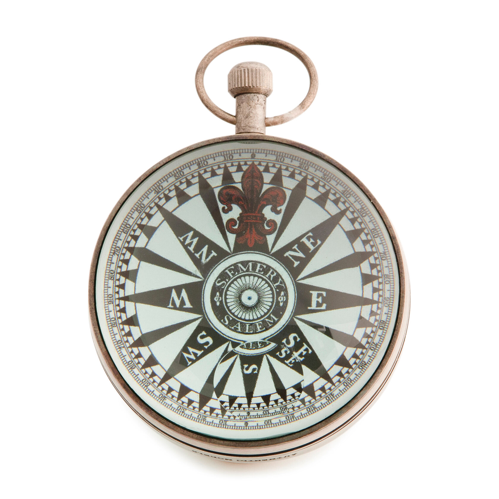 Часы Eye of Time AUTHENTIC MODELS, диам 10 Н 11,5 см, латунь, отделка серебро