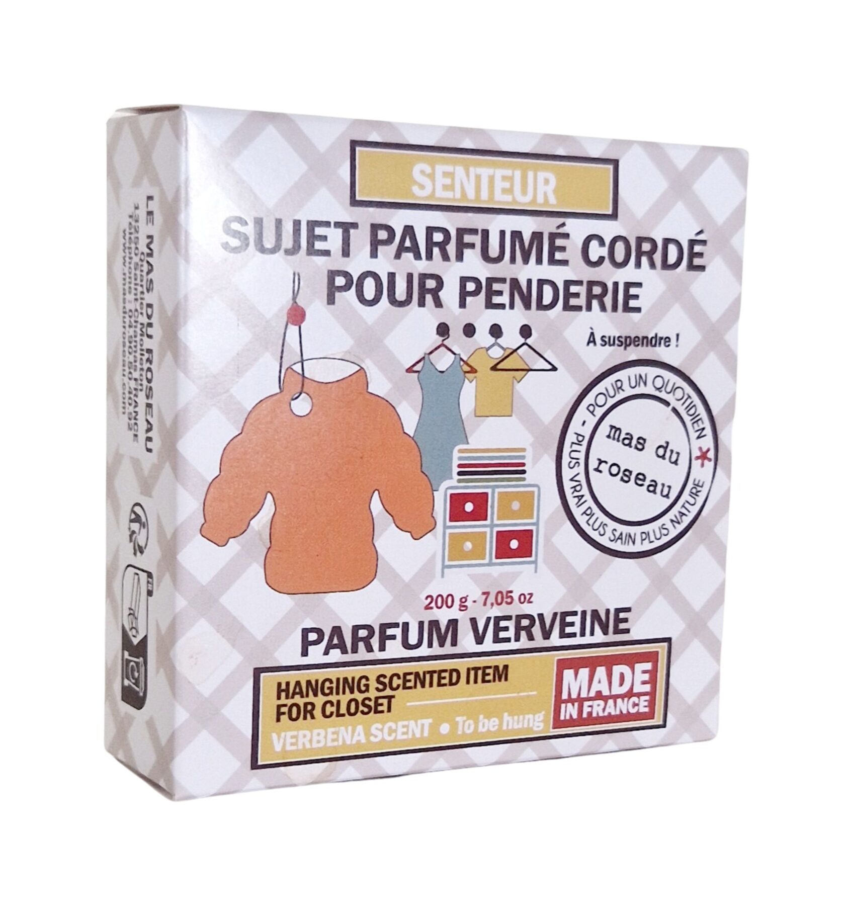 VERVEINE Мыло деодорирующее для подвешивания на плечики для одежды 200 гр, аромат вербена