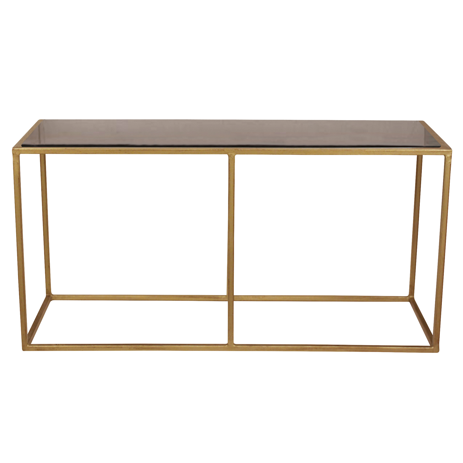 Столик приставной, 100х35 Н 50 см, столешница черный камень, каркас металл цвет золото