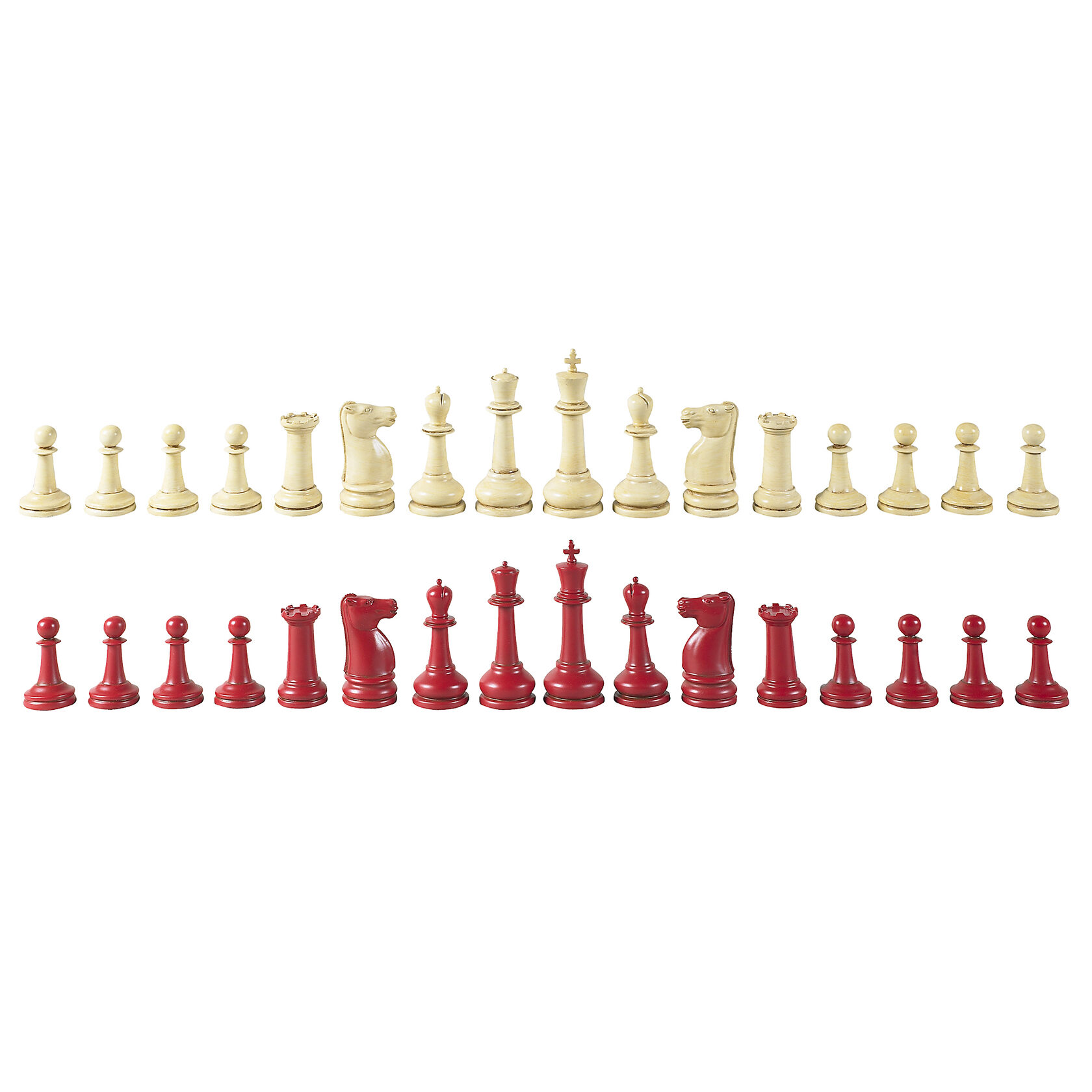 Набор шахматных фигур AUTHENTIC MODELS Master Staunton, красный и слоновая кость, 12х4,5х4,5 см