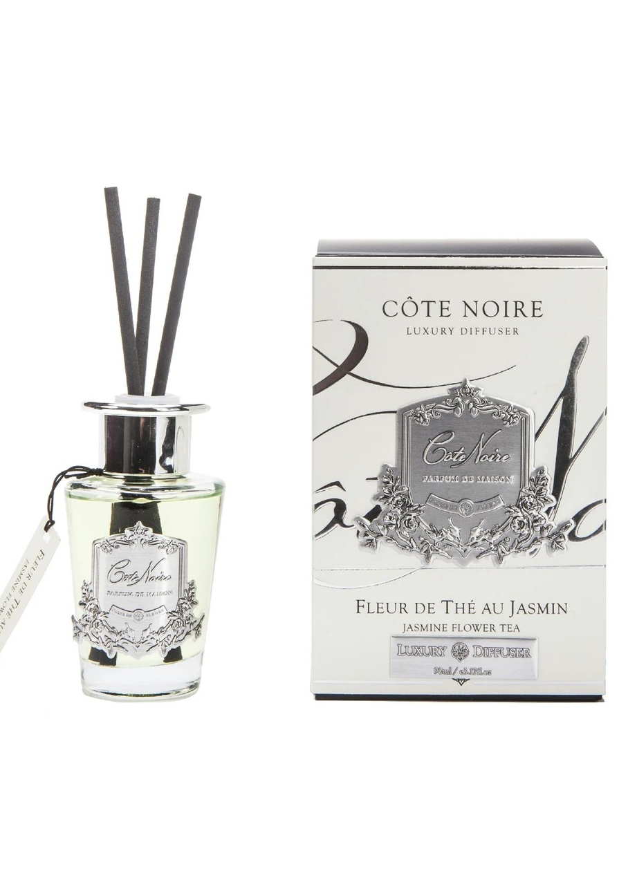 FLEUR DE THE AU JASMIN Диффузор, серебряный декор, 90 мл, время работы 70-90 дней