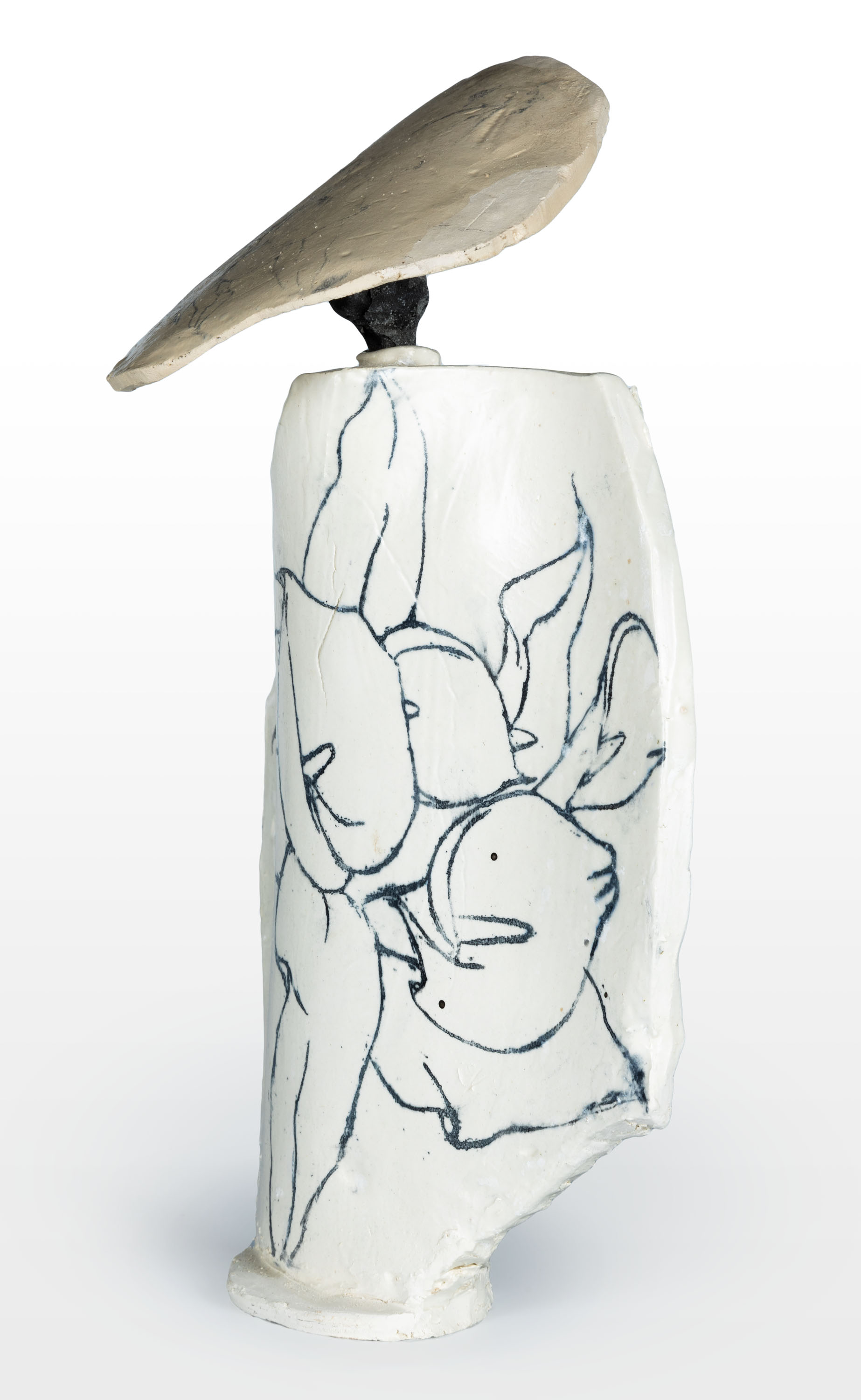 DRAPEEФигура женщины, керамика, японская техника Raku, 30 см