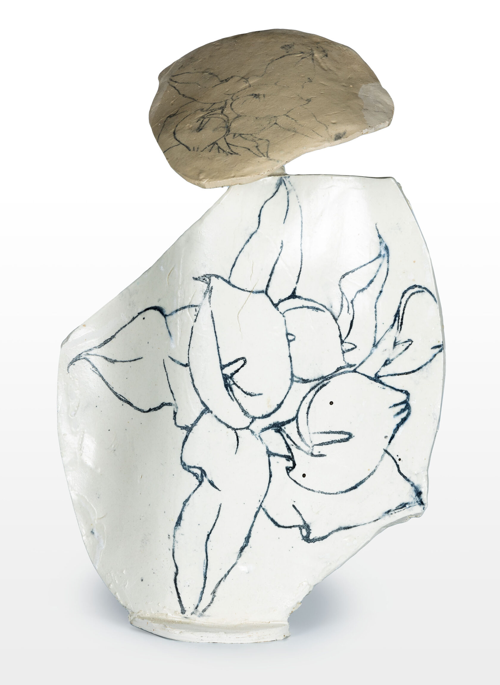 DRAPEEФигура женщины, керамика, японская техника Raku, 30 см