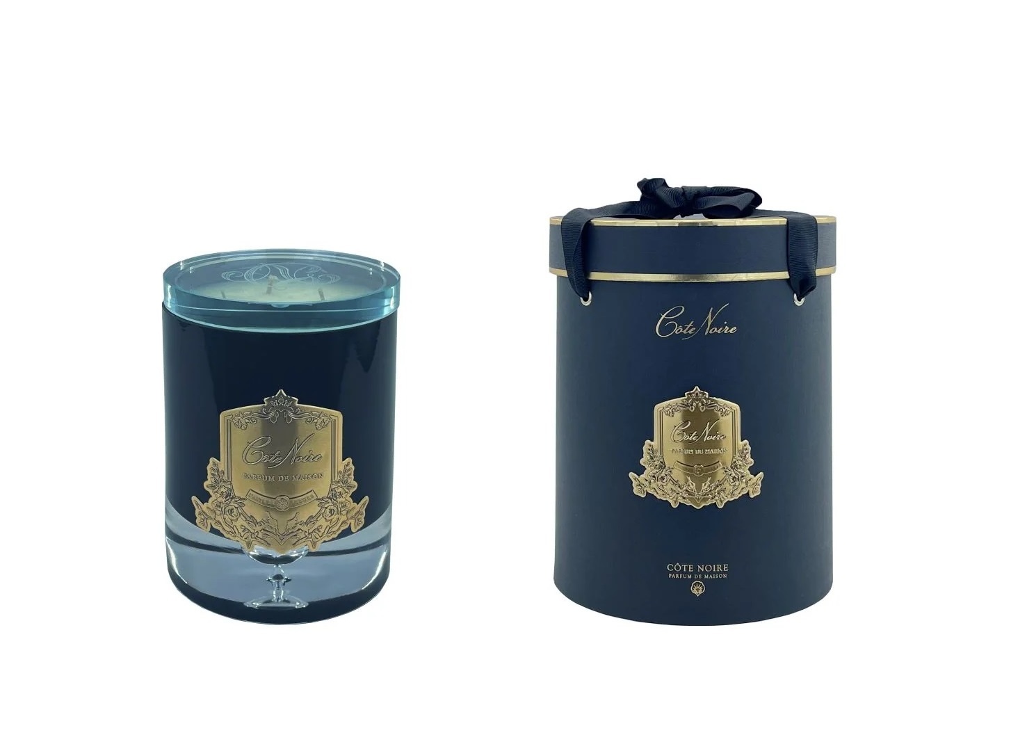 LUXURY CANDLE CHAMPAGNEСвеча 750 гр, золотой декор, соевый воск, ВхШхД 21х17х17 см, время горения