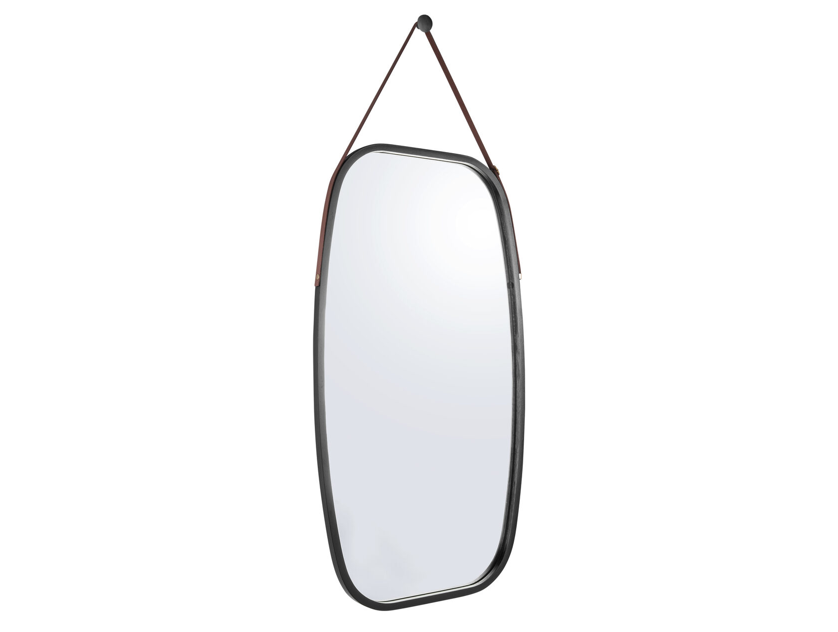 Зеркало настенное Present Time IDYLLIC LARGE, черный бамбук 74 x 43 x 1,5 см, ремень и крючок включ