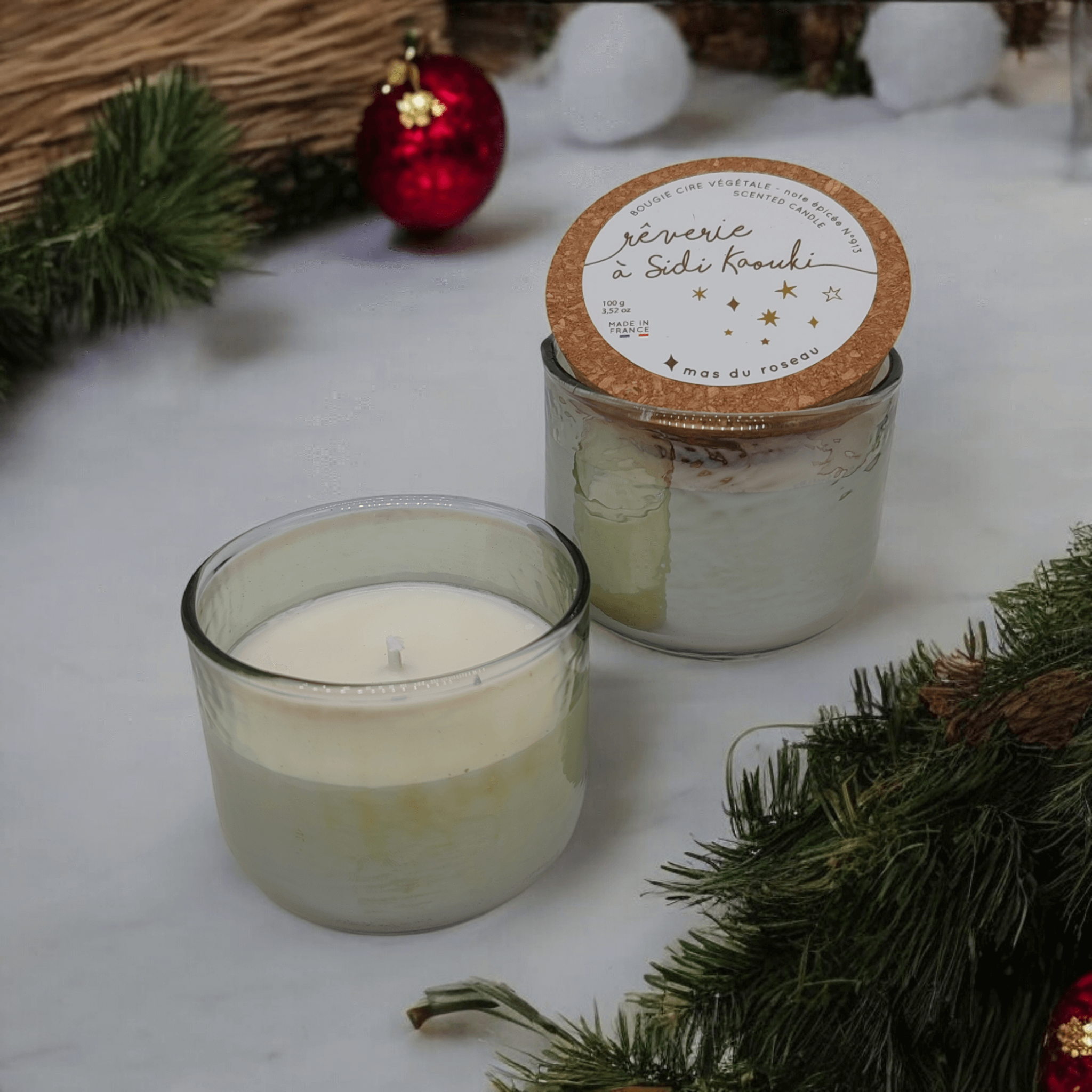 SIDI AMBRE Свеча парфюмированная 100 гр, аромат черный янтарь, выдувное стекло, 25 ч горения