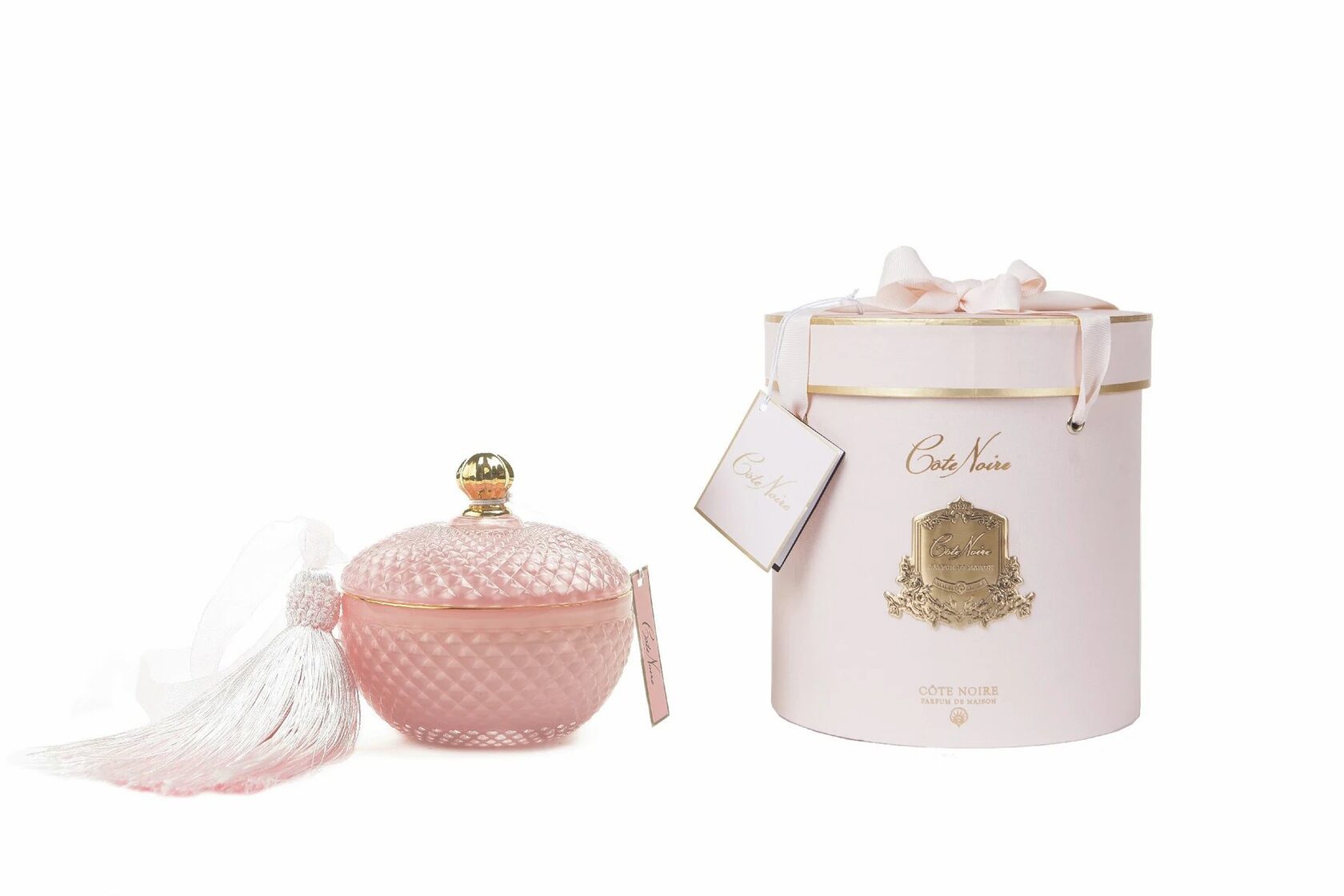 Pink Round Art Deco Свеча 300 гр, кисточка ароматизированная, спрей 5 мл для кисточки, розовая шка вид 2