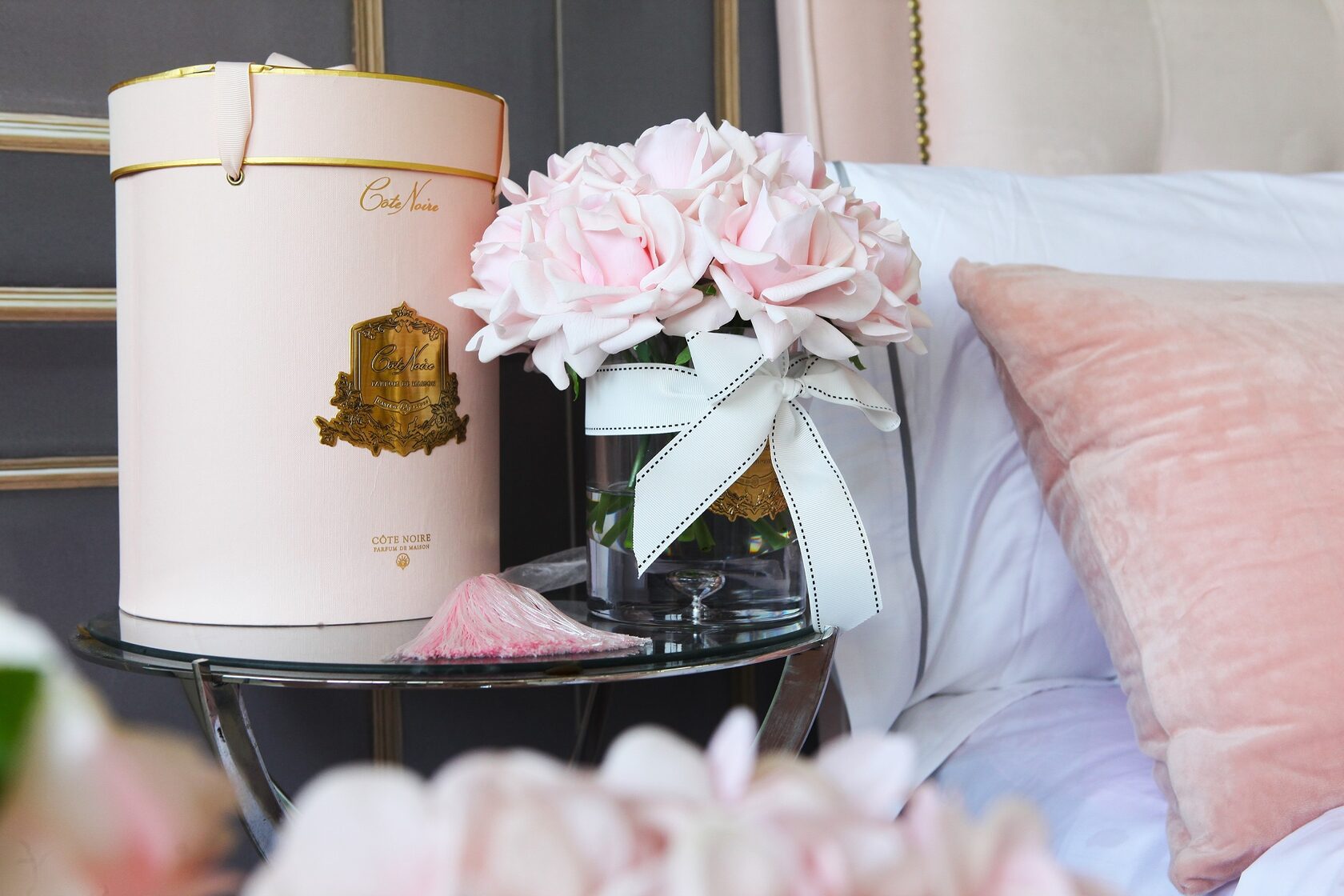 GRAND BOUQUET French pink Большой букет роз, 2 спрея, розовый, ВхШхД 32х26х26 см