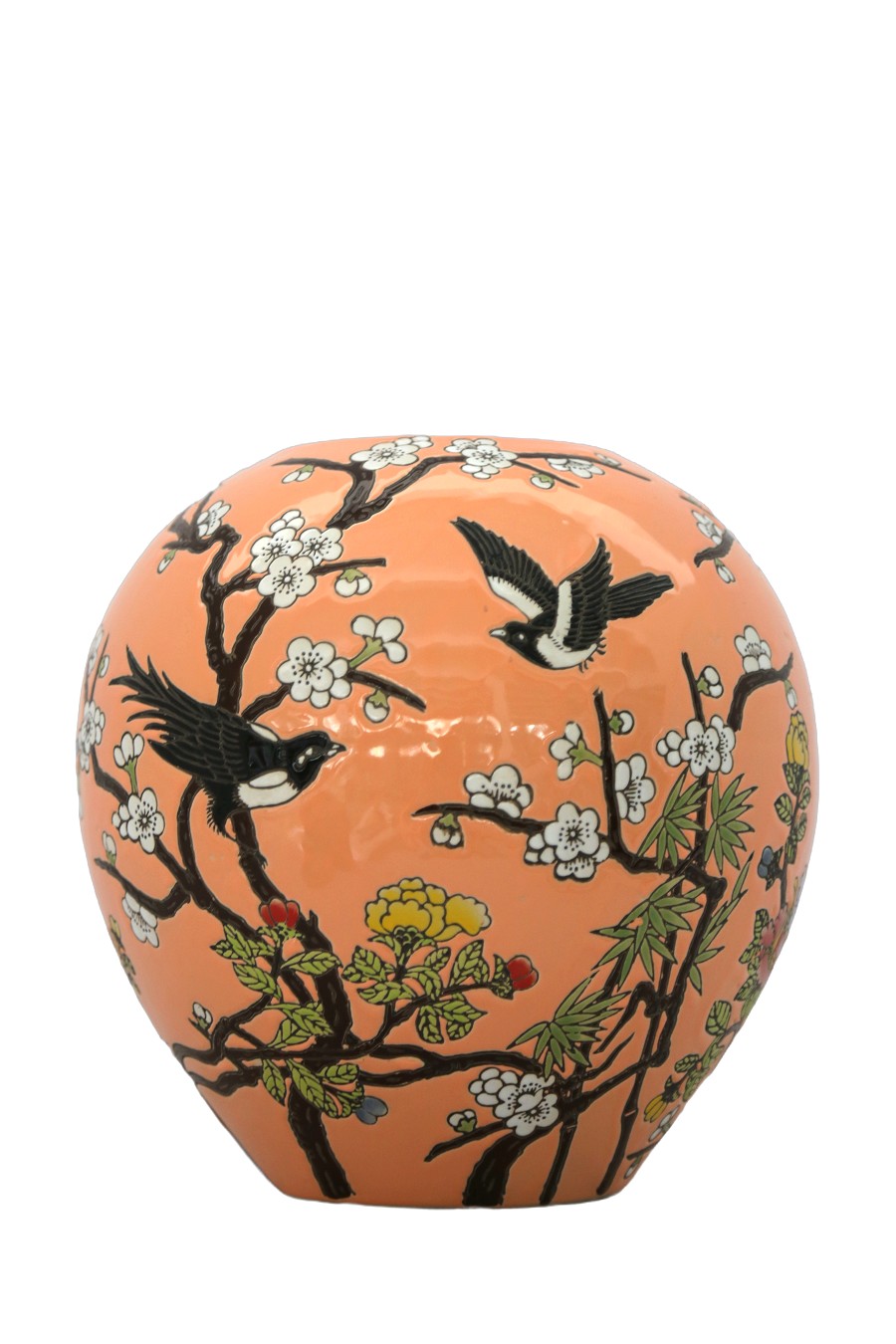 BIRDSВаза, коралловый, D26x26h, керамика