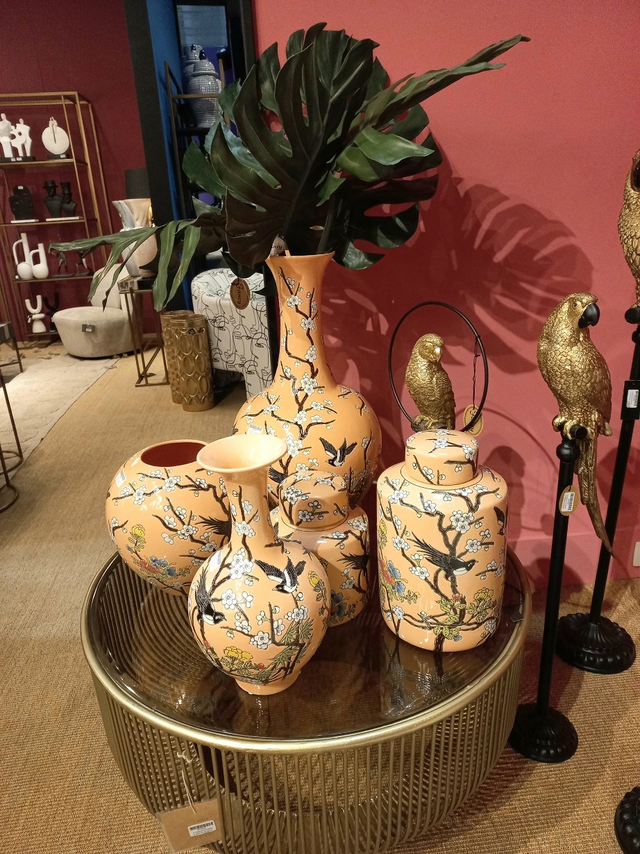 BIRDSВаза, коралловый, D26x26h, керамика