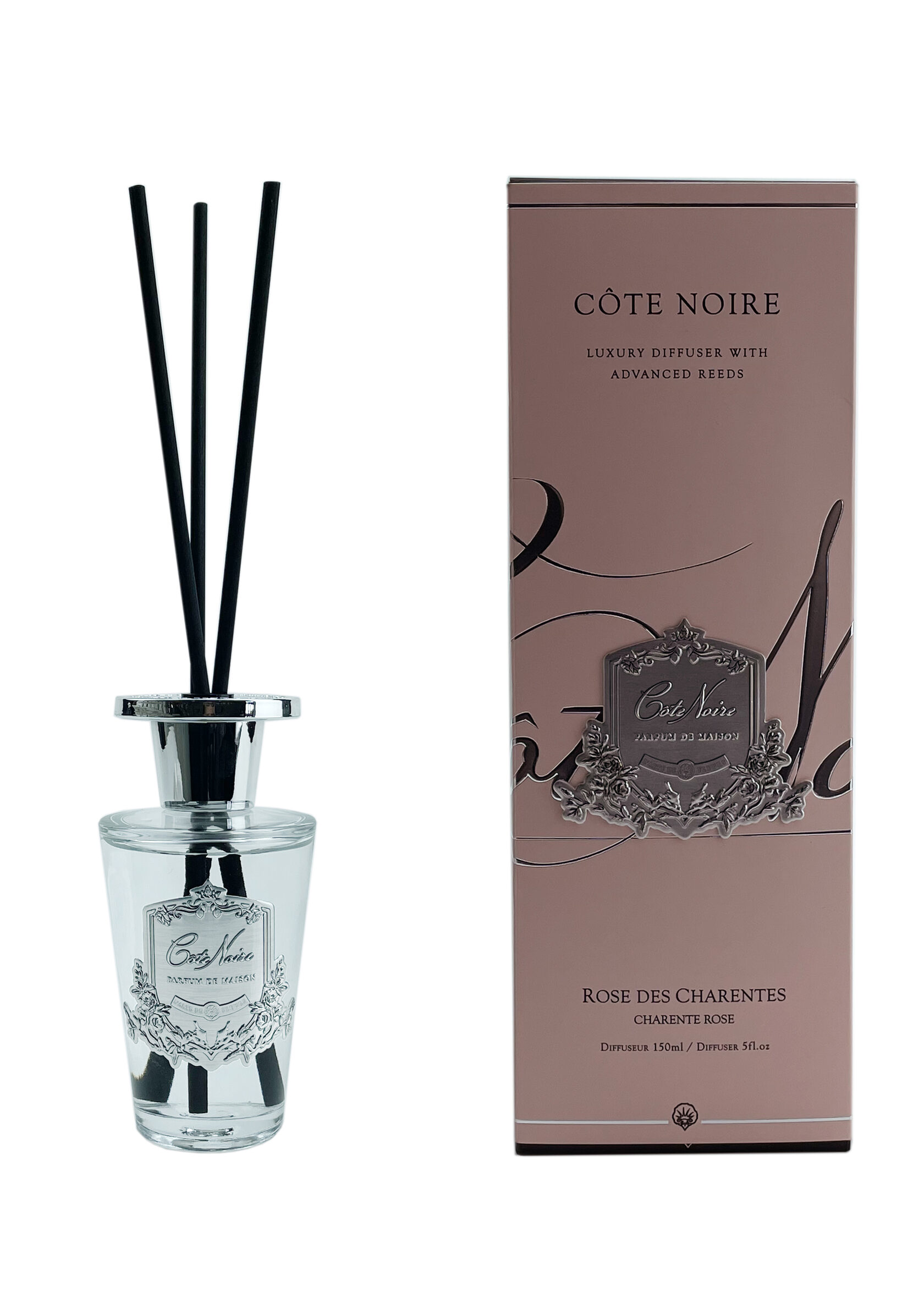 CHARENTE ROSEДиффузор, серебряный декор, 150 мл, ВхШхД 30х10,5х10,5 см