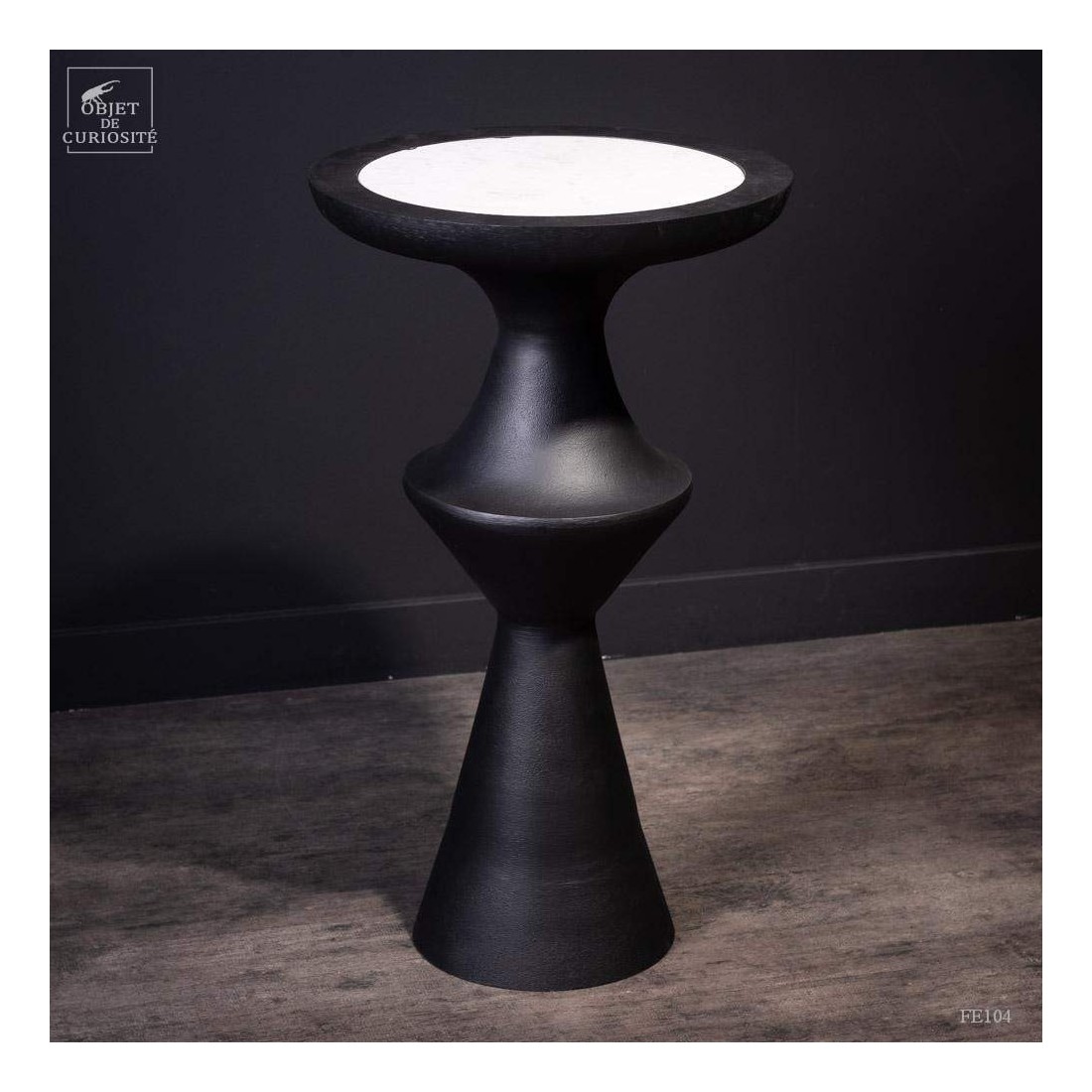 Side table (S)Столик диам 37,5 Н 65 см металл, мрамор