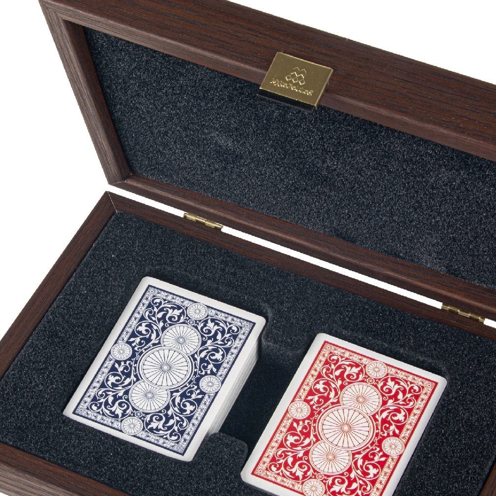 CARDSКарты игральные, отделка корпуса эко-кожа, цвет карамельный, 24х17 см