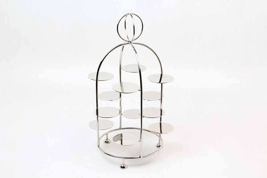 CAKE STANDПодставка для пирожных, никель, D24,5x42,5h