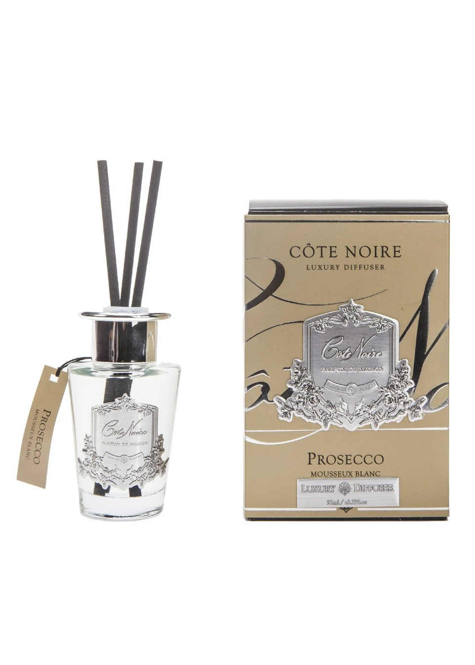 PROSECCO Диффузор, серебряный декор, 90 мл, время работы 70-90 дней