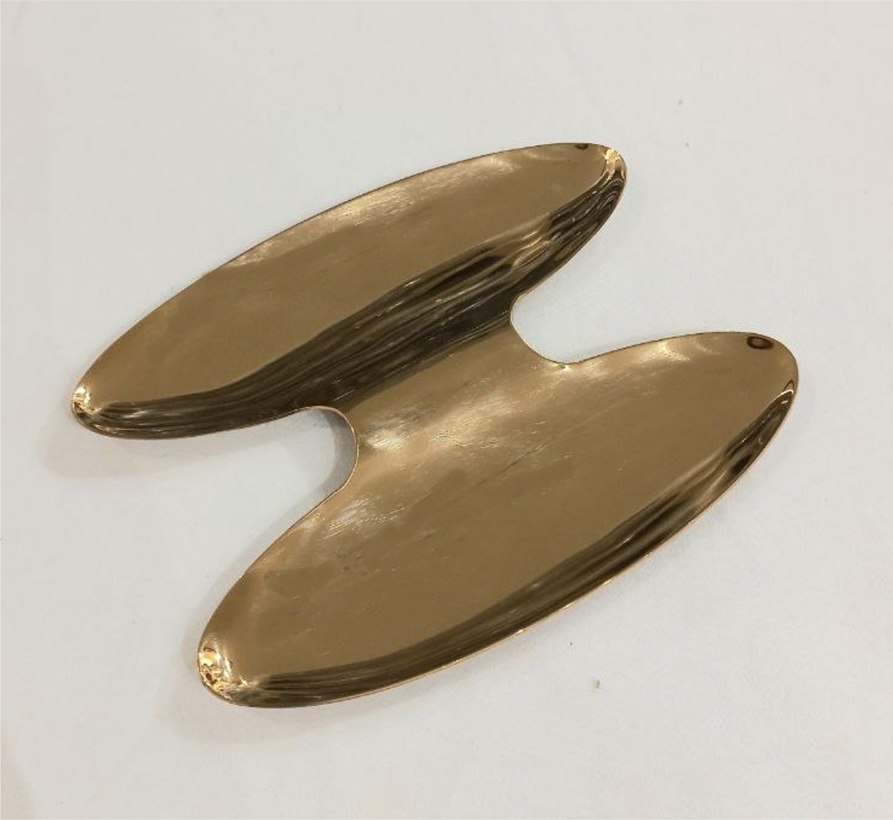 Appetizer Double Dish goldДвойное блюдо для закусок, 12,5 х 15,7 см цвет золото, сталь 18/10